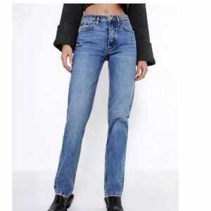 Zara mid rise straight leg jeans size 0